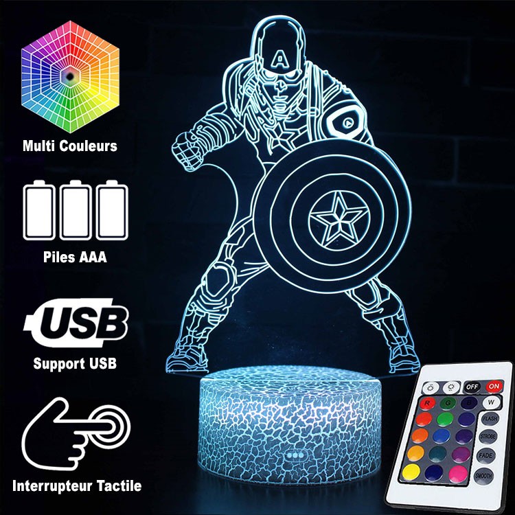 3D Lamp Marvel Captain America Battle