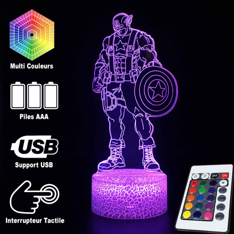 3D Lamp Marvel Captain America
