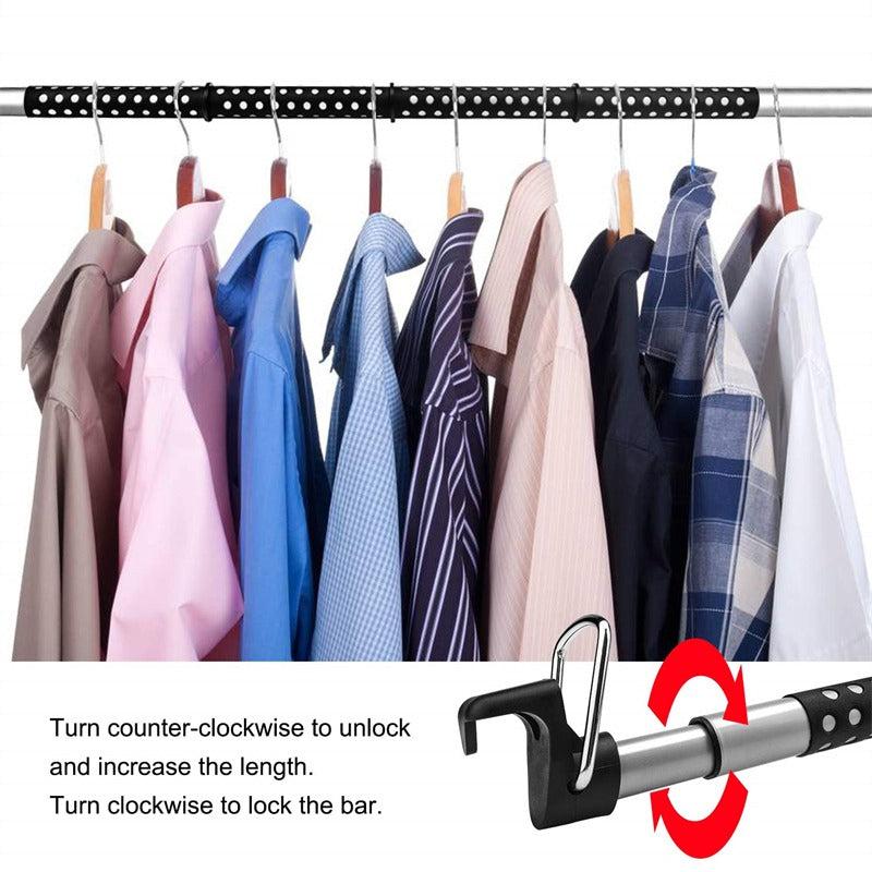 Adjustable Car Clothing Rack, 35–39 Inches, 30 lb Capacity