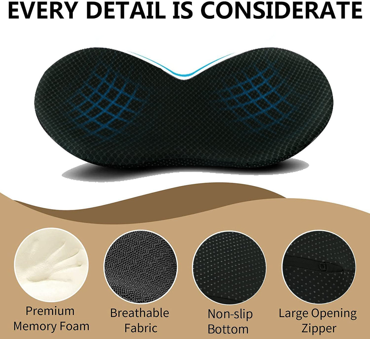 Car Seat Cushion for Shorter Drivers