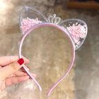 Glitter hairband with cat ears | Stylish hairband for parties & special occasions