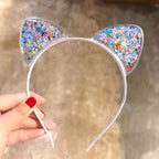 Glitter hairband with cat ears | Stylish hairband for parties & special occasions