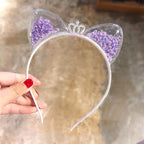 Glitter hairband with cat ears | Stylish hairband for parties & special occasions