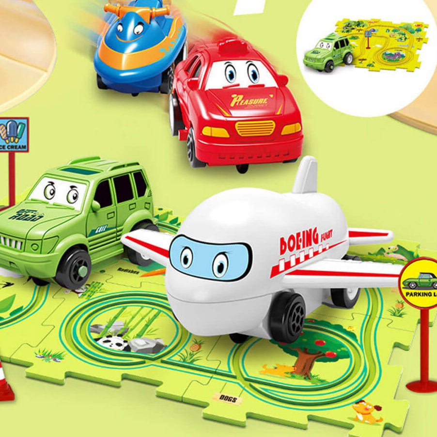 Carpuzzle – Creative race track puzzle with car & accessories