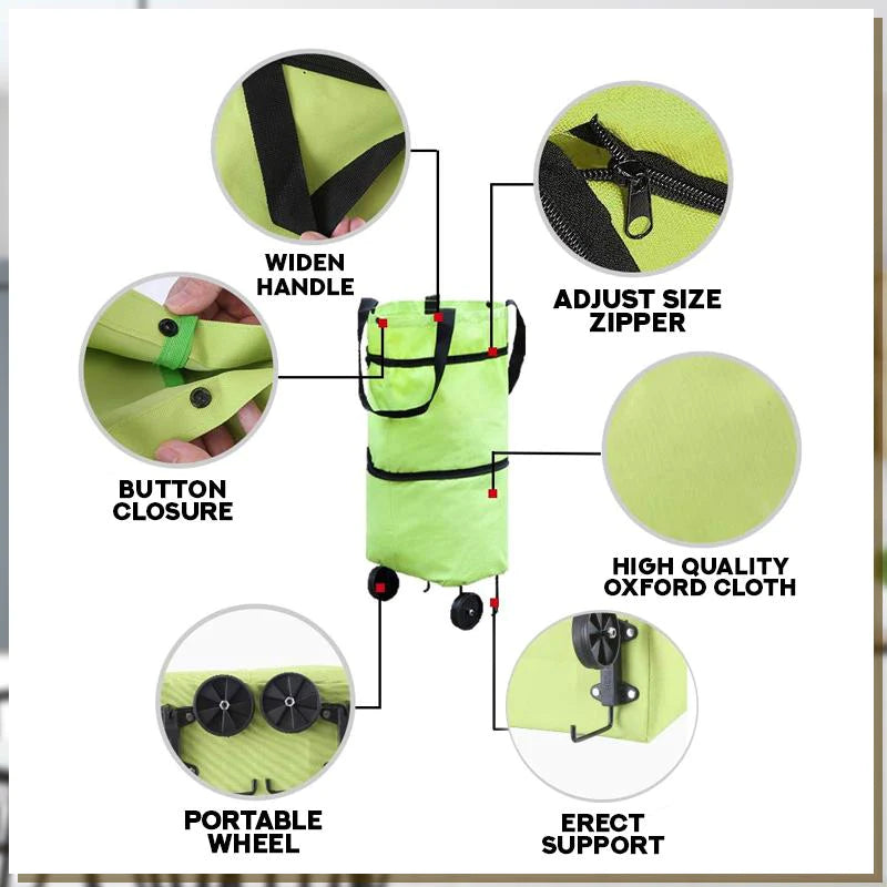 CarryFlex – 2-in-1 Convertible Shopping Bag with Wheels