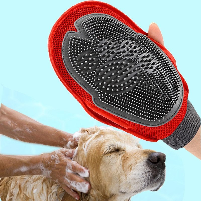 Massage care glove for dogs and cats
