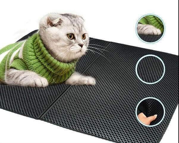 Non-slip cat litter mat with waterproof protection