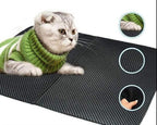 Non-slip cat litter mat with waterproof protection
