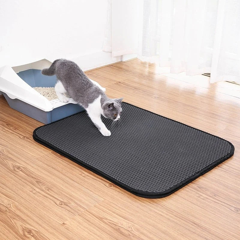 Soft Waterproof Litter Mat – Easy Clean Kitty Litter Floor Mat for a Tidy Home