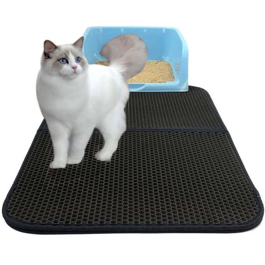 Non-slip cat litter mat with waterproof protection