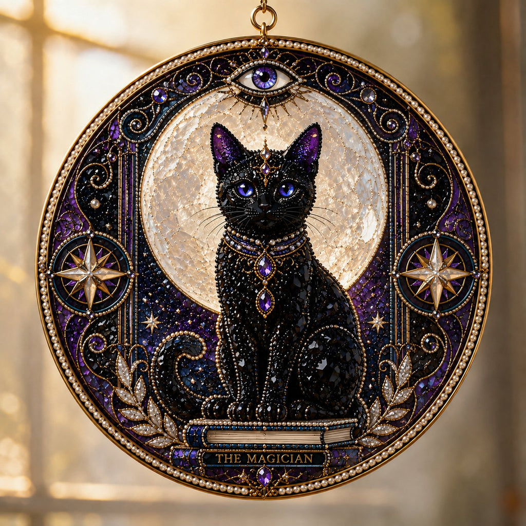 DIY Celestial Black Cat Window Hanging Kit