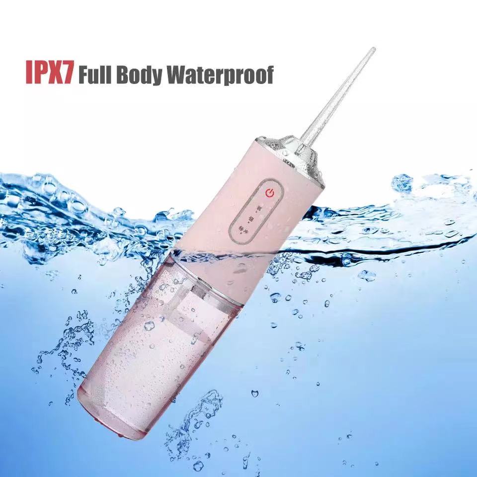 Waterproof irrigator dental cleaner, cordless & rechargeable water floss