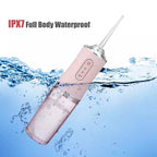 Waterproof irrigator dental cleaner, cordless & rechargeable water floss