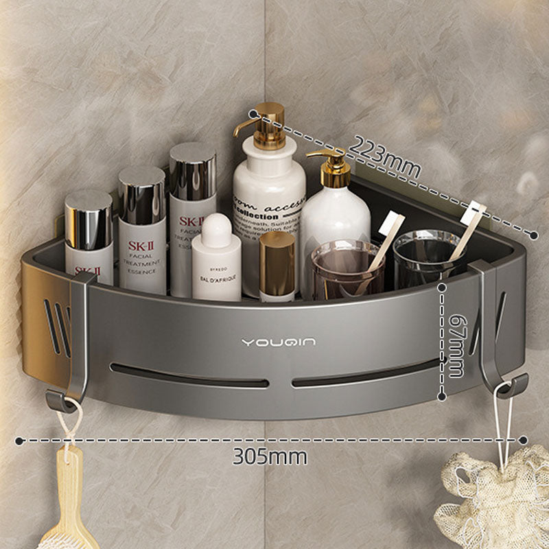 EasyCorner Aluminum Shelf – Self-Adhesive Bathroom Corner Storage without Drilling