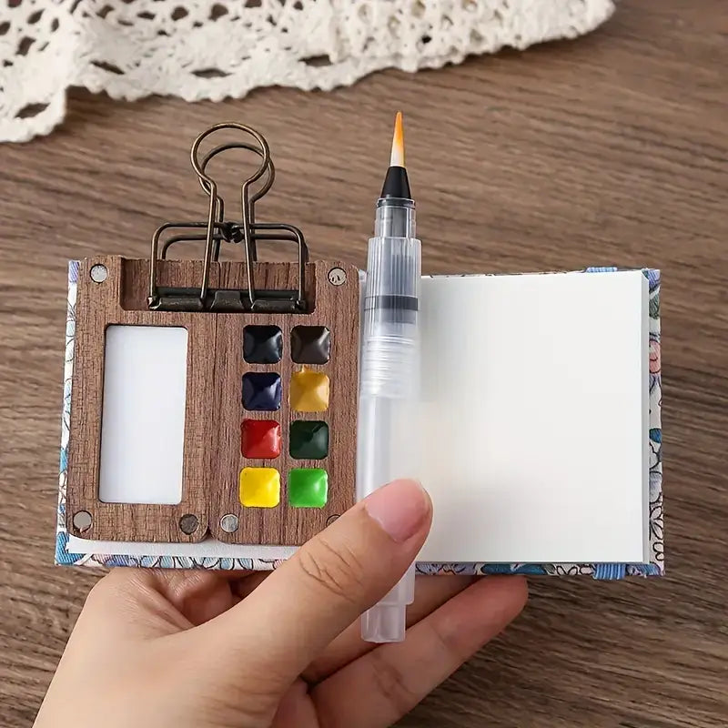 Mobile Watercolor Paint Box Set with 24 Colors