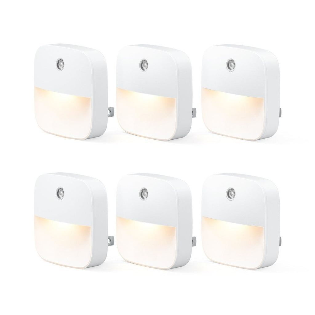 Energy-saving socket night lights with auto sensor (6-pack)
