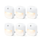 Energy-saving socket night lights with auto sensor (6-pack)