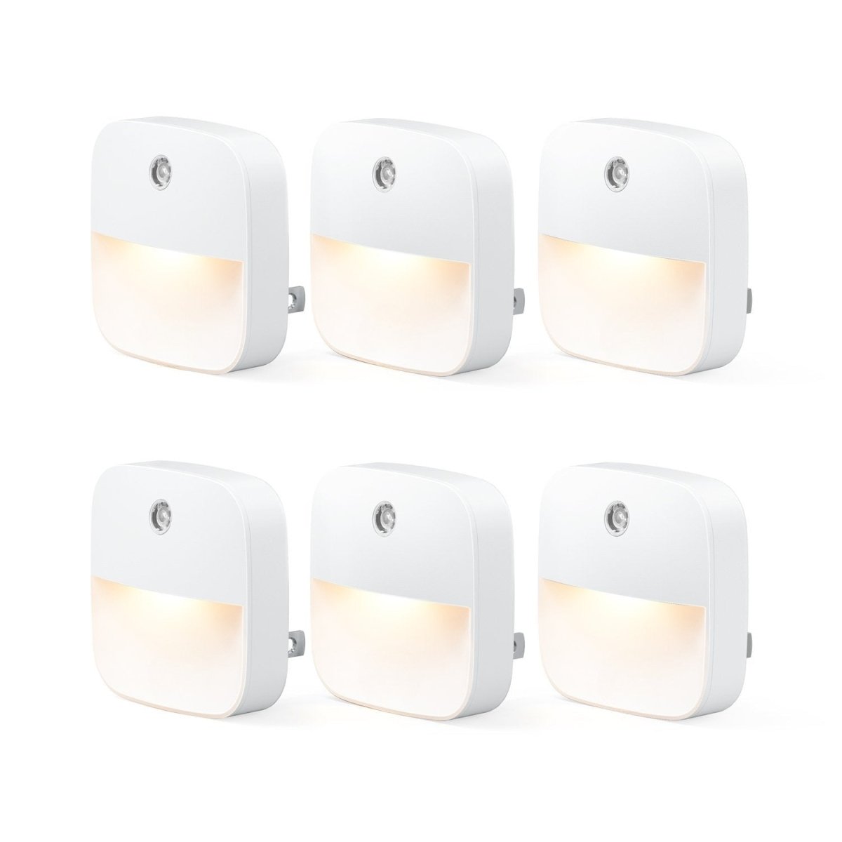 Energy-saving socket night lights with auto sensor (6-pack)