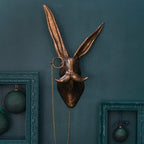 Hand-Painted Animal Head Wall Decor with UV-Resistant Finish
