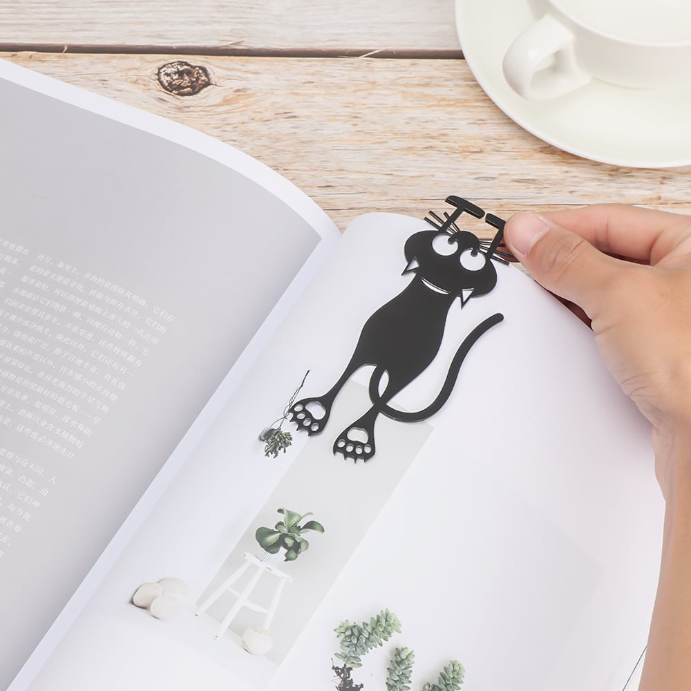 Curious Cat Bookmark- Locate Reading Progress With Cute Cat Paws