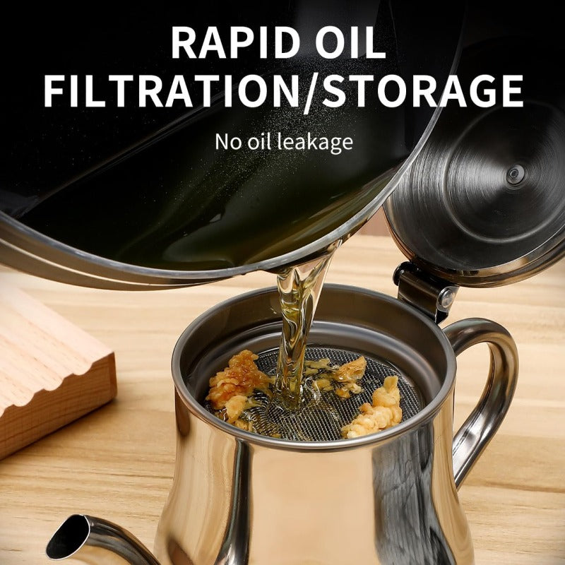Stainless Steel Oil Strainer Pot