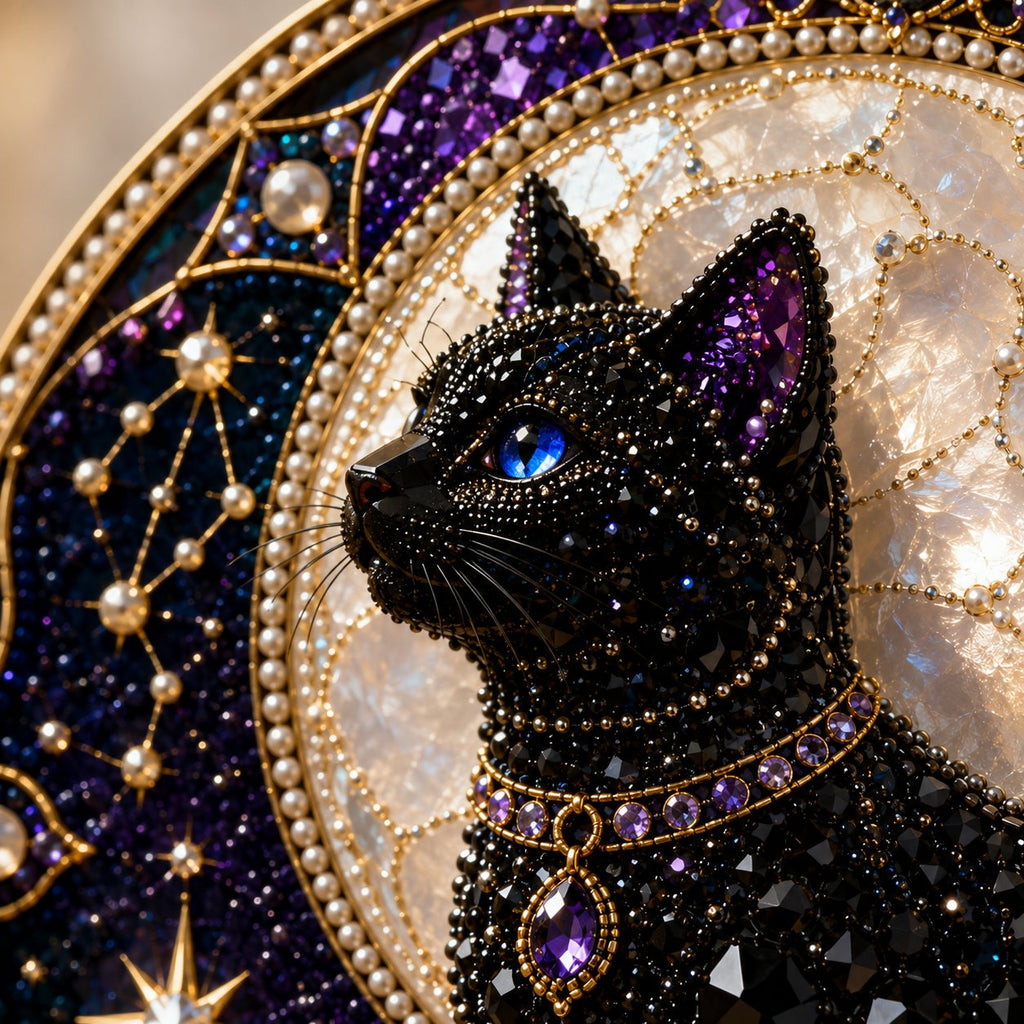 DIY Celestial Black Cat Window Hanging Kit