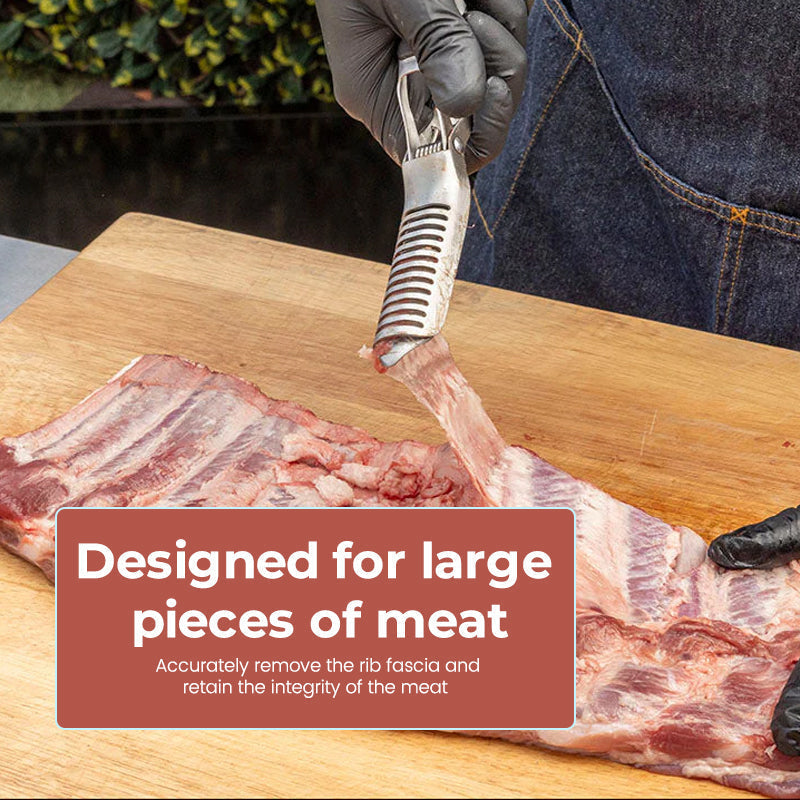 Rib Membrane Remover Tool | Stainless Steel | Ergonomic Handle | Easy Meat Prep