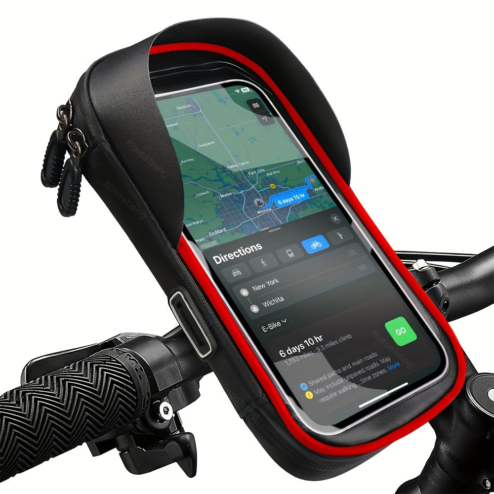 Waterproof Phone Holder for Bike and Motorcycle – 360° Rotatable and Suitable for 4.5–6.4 inch