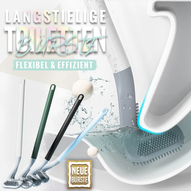 Toilet brush with long handle