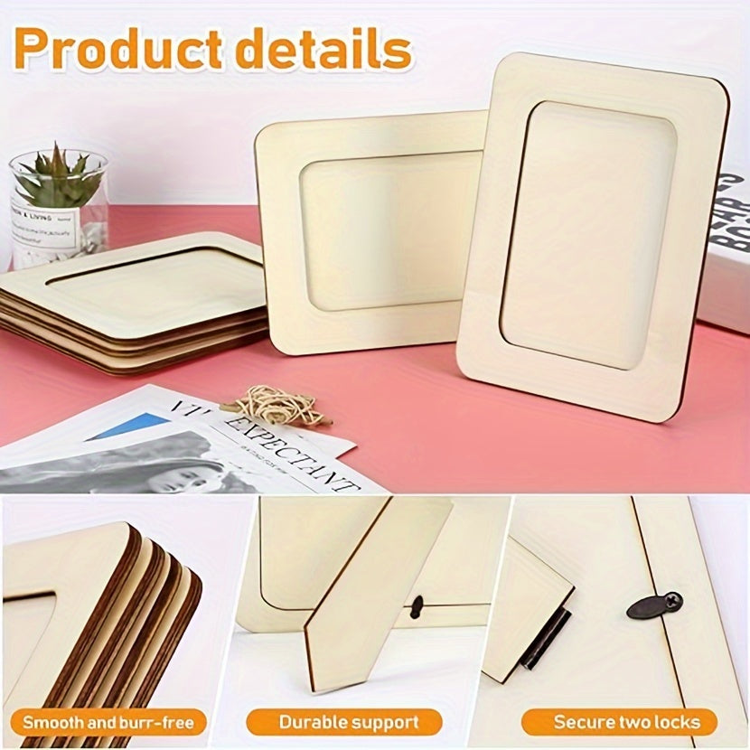 CreativeFrame – Set of 10 DIY Photo Frames Wood