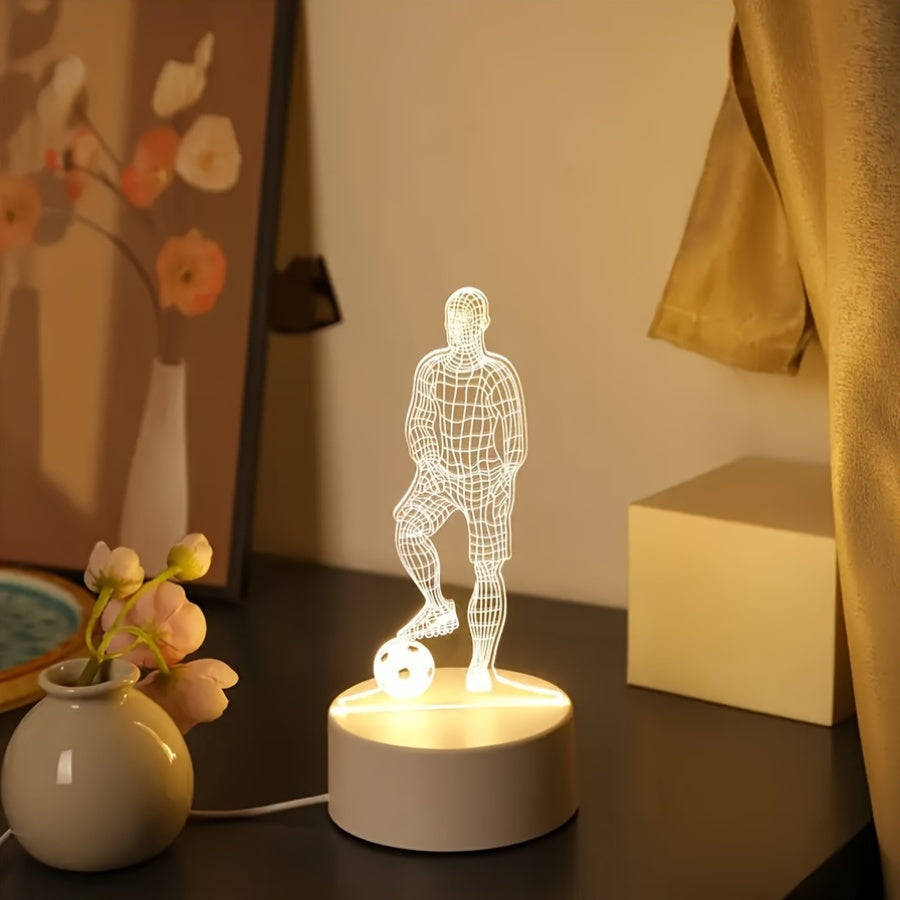 SportGlow - LED Table Lamp with 3D Football Design