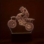 MotoLamp - 3D LED Night Lamp Motocross Theme