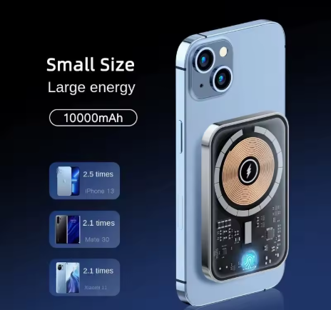 Transparent Magnetic Mini Wireless Power Bank