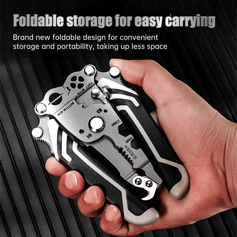 Foldable 8-in-1 Wire Stripper for Electrical Work
