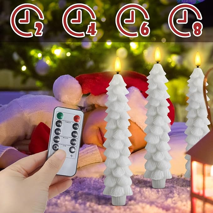 Flameless LED Candles with Remote Control – Realistic 3D Flickering Model LumaGlow