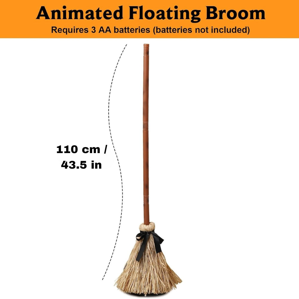 Floating PhantomBroom — Enchant Your Halloween Party With Haunting Floating And Evil Laughter