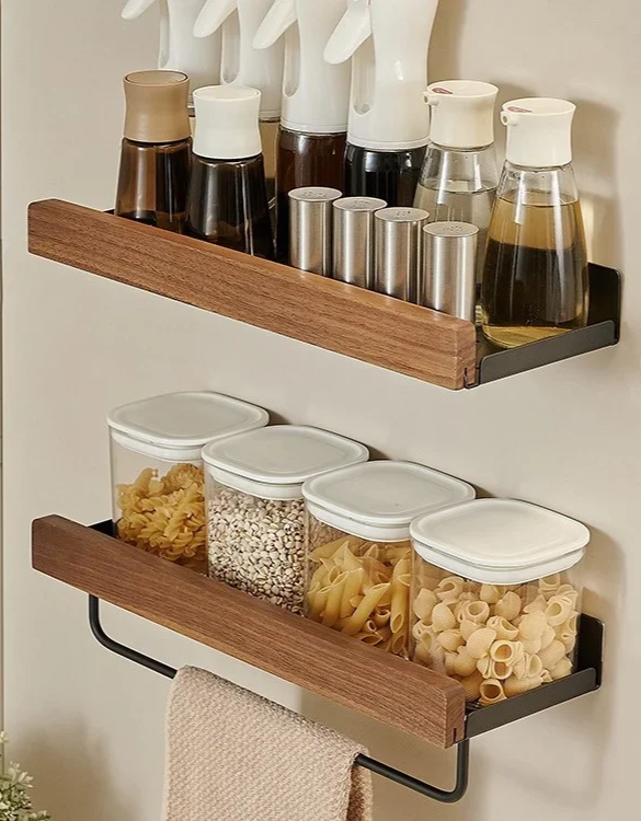CulinaWood Kitchen Wall Shelf