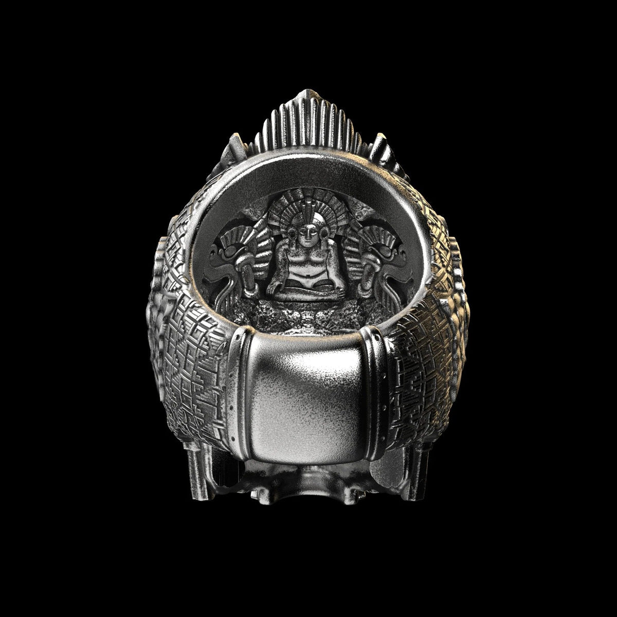 Men’s Sterling Silver Skull Ring | GrimSkull Handcrafted Statement Jewelry | 100% Silver
