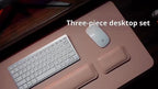 Three-Piece Desk Set made of PU Leather - With Pad and Wrist Supports