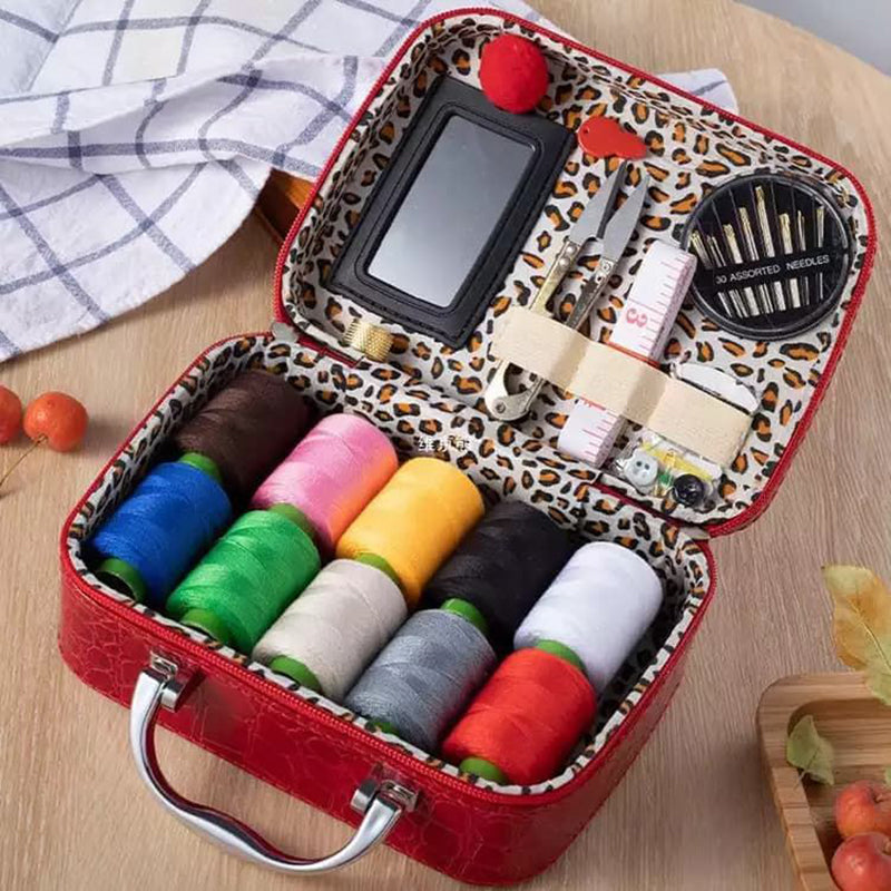 Household Sewing Box Set Mini Suitcase