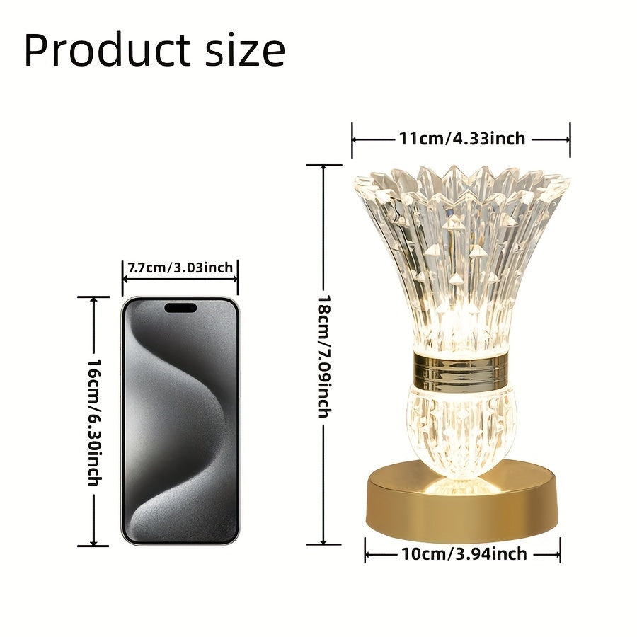 VaseLight - LED Crystal Table Lamp with Dimmable Atmosphere