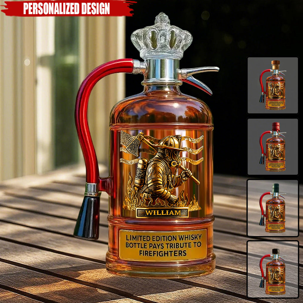 1Personalized Firefighter Tribute Whiskey Bottle
