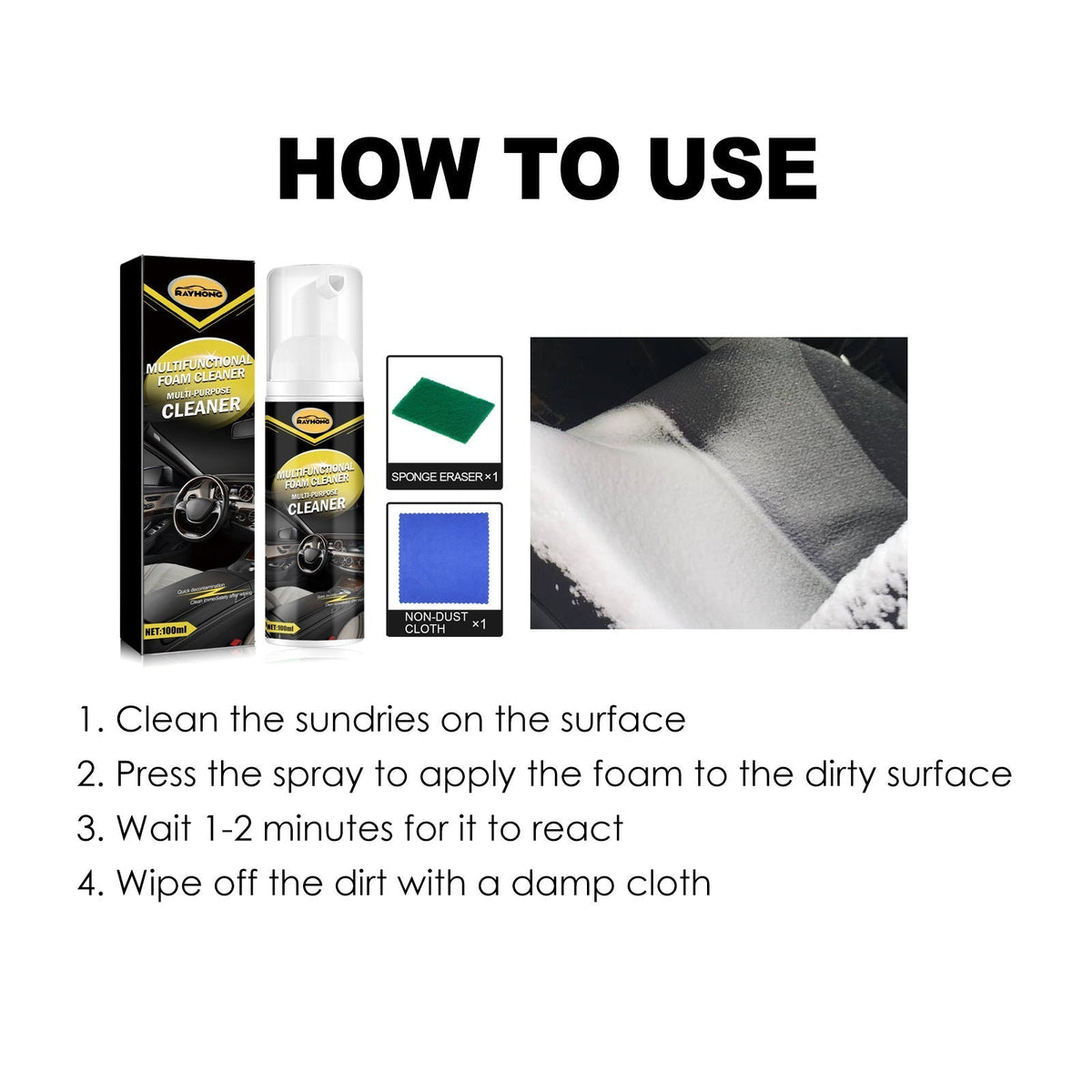 Multifunctional Car Interior Foam Cleaning Set
