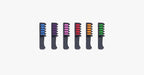 6 Piece Set Shimmer Hair Chalk Comb