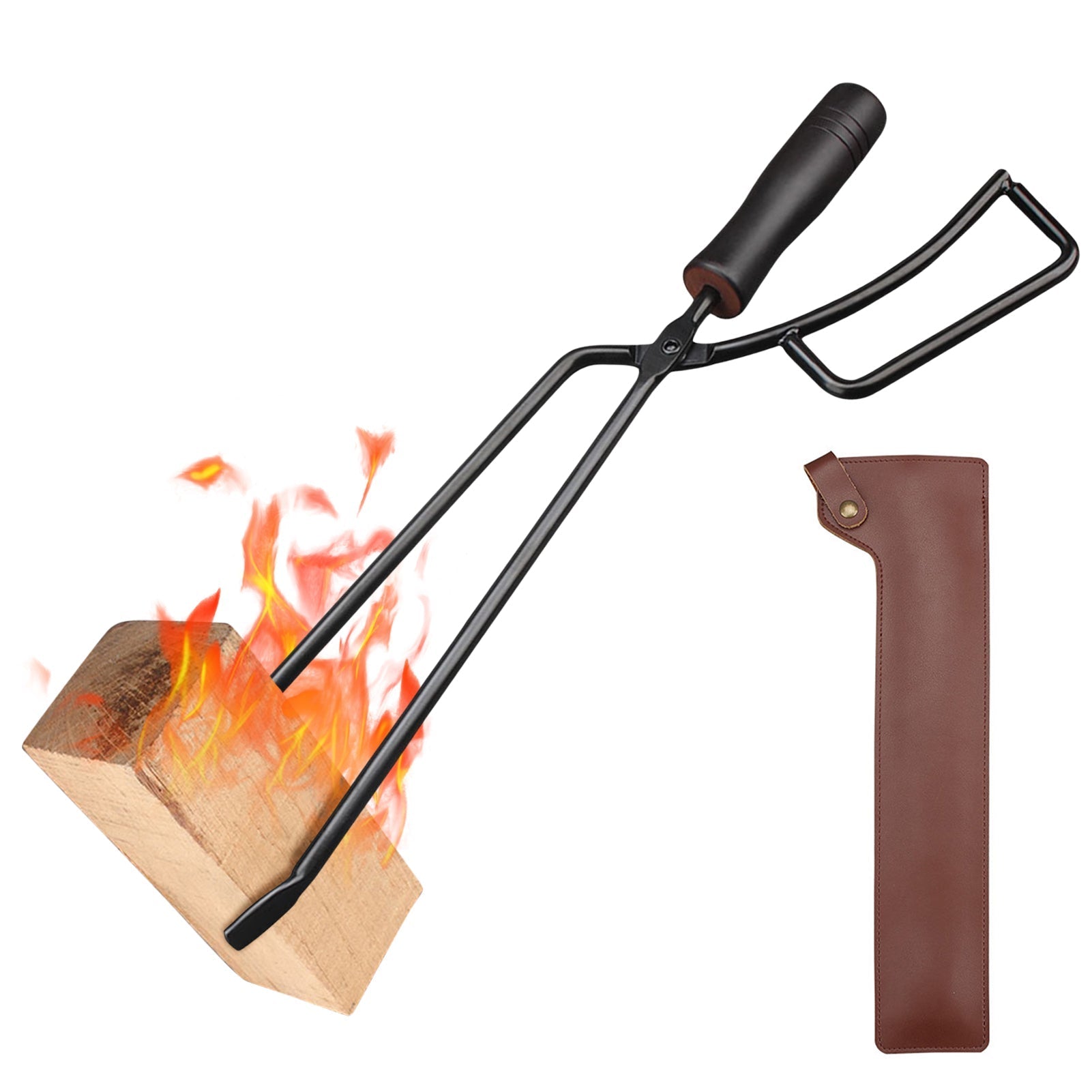 Charcoal Clip Portable Heat Resistant BBQ Firewood Tongs Carbon Clamp