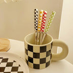 RetroChef – Stylish stainless steel cutlery with checkerboard pattern