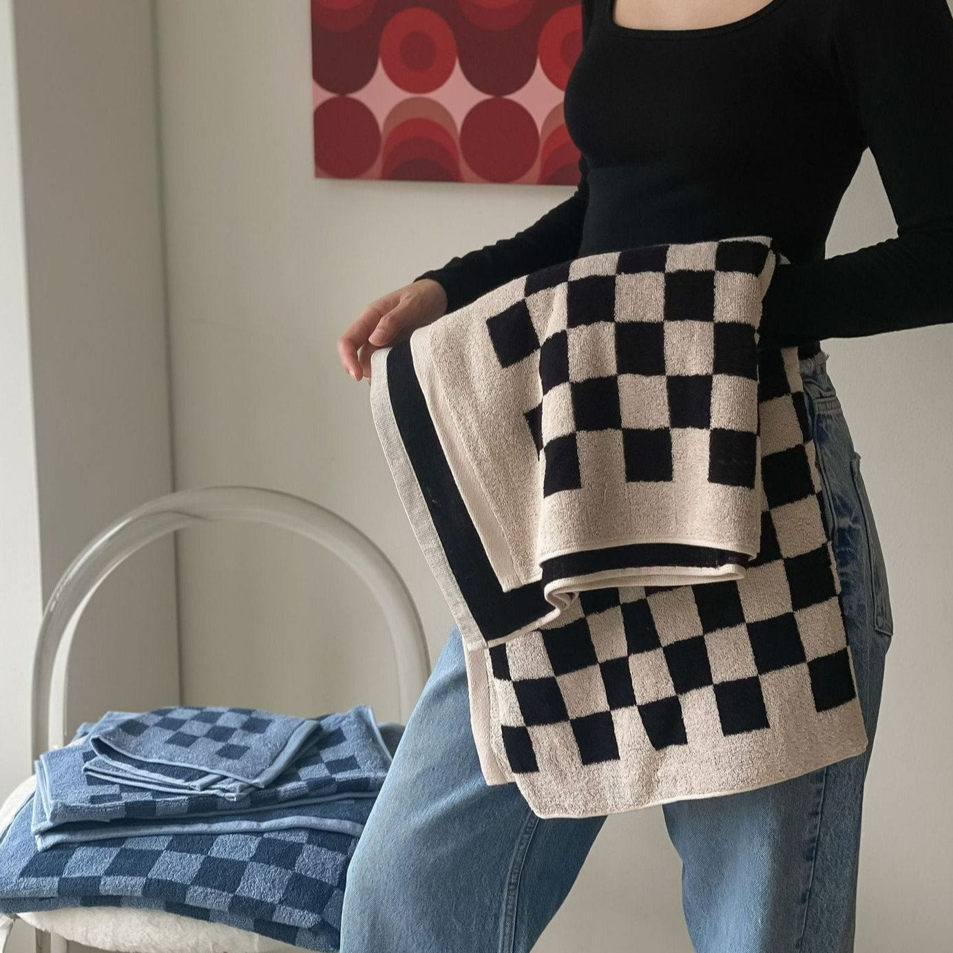 Checkerboard Plus Towel Collection