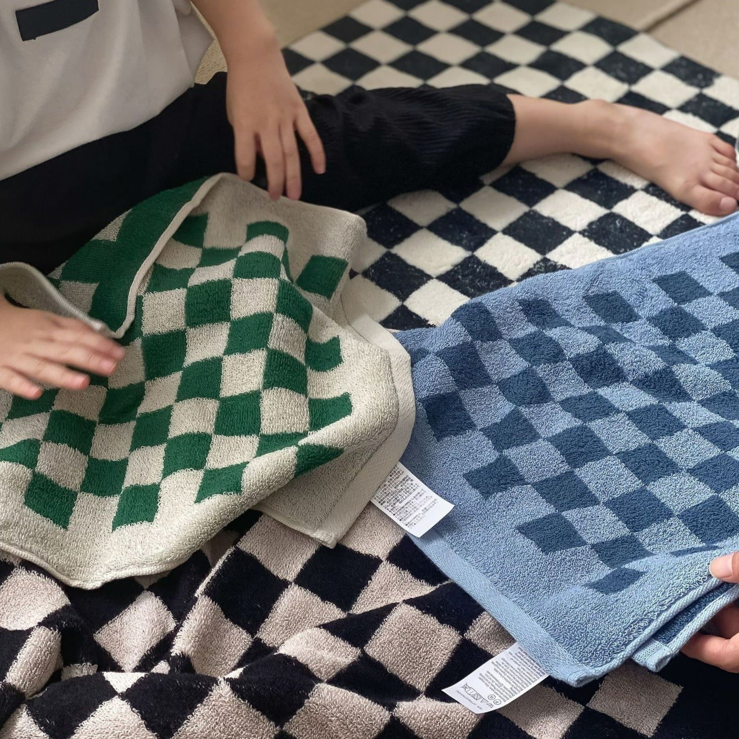 Checkerboard Plus Towel Collection