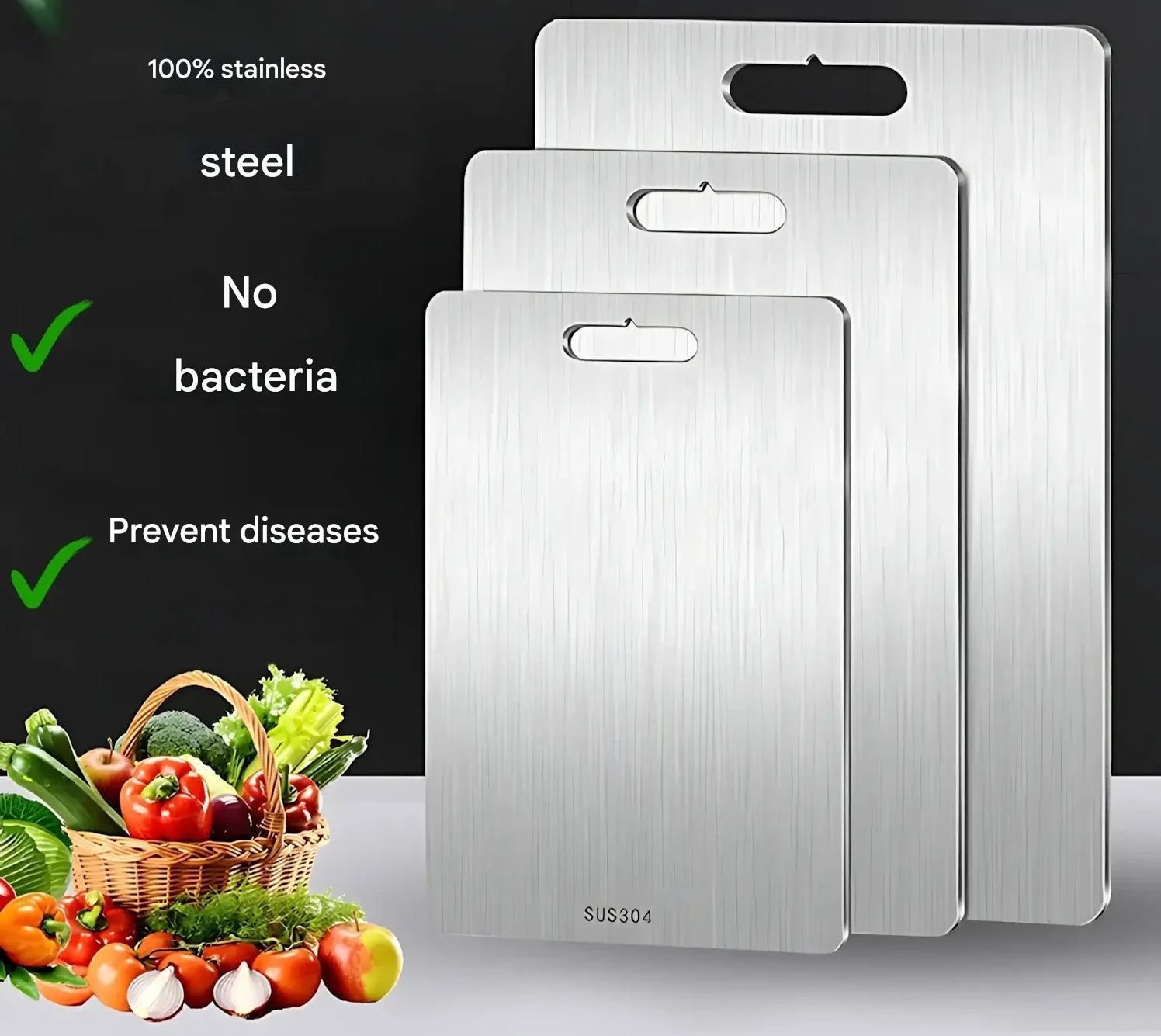 ChefGuard Stainless Steel Cutting Board