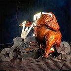 CHICKEN GRILL STAND – Stainless Steel BBQ Rack with Beer Can Holder
